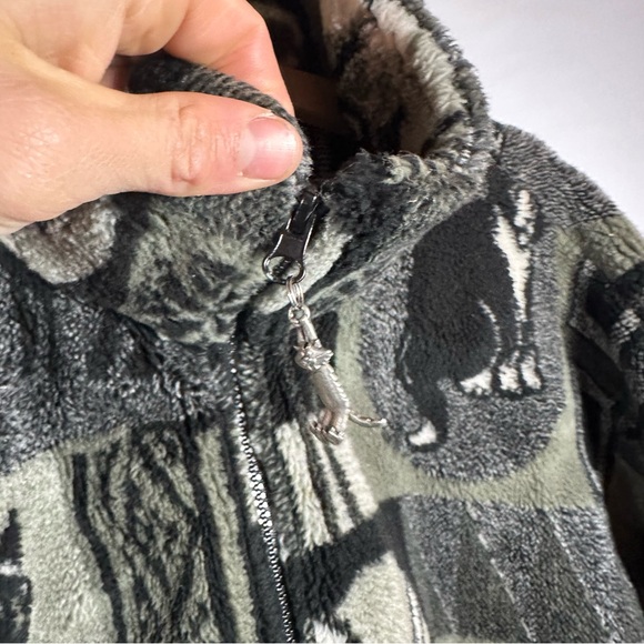 Vintage Cat Sherpa fleece jacket - Picture 5 of 6